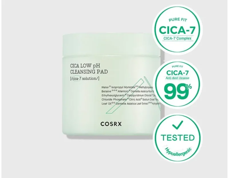 COSRX Cica Low pH cleansing pad Mini in kuwait - Dashe Beauty