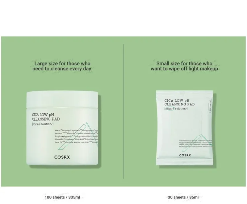 COSRX Cica Low pH cleansing pad Mini in kuwait - Dashe Beauty