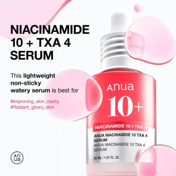 Anua Niacinamide 10+ TXA 4 Serum for Brightening and Dark Spots