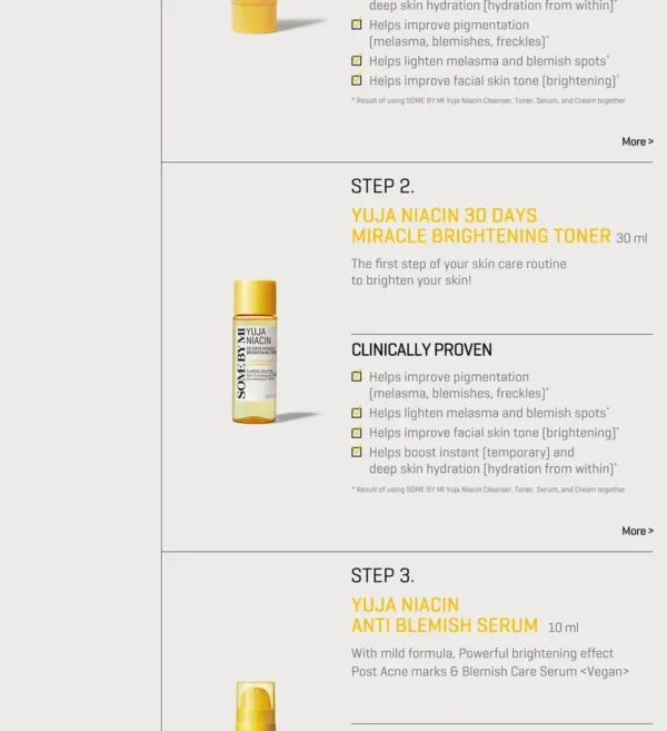 SOME BY MI YUJA NIACIN 30 Days Brightening Starter Kit