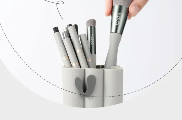 VEECCI - Silicone Makeup Brush Holder Grey