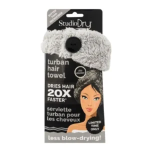 Studio Dry Grey Hair Turban Towel